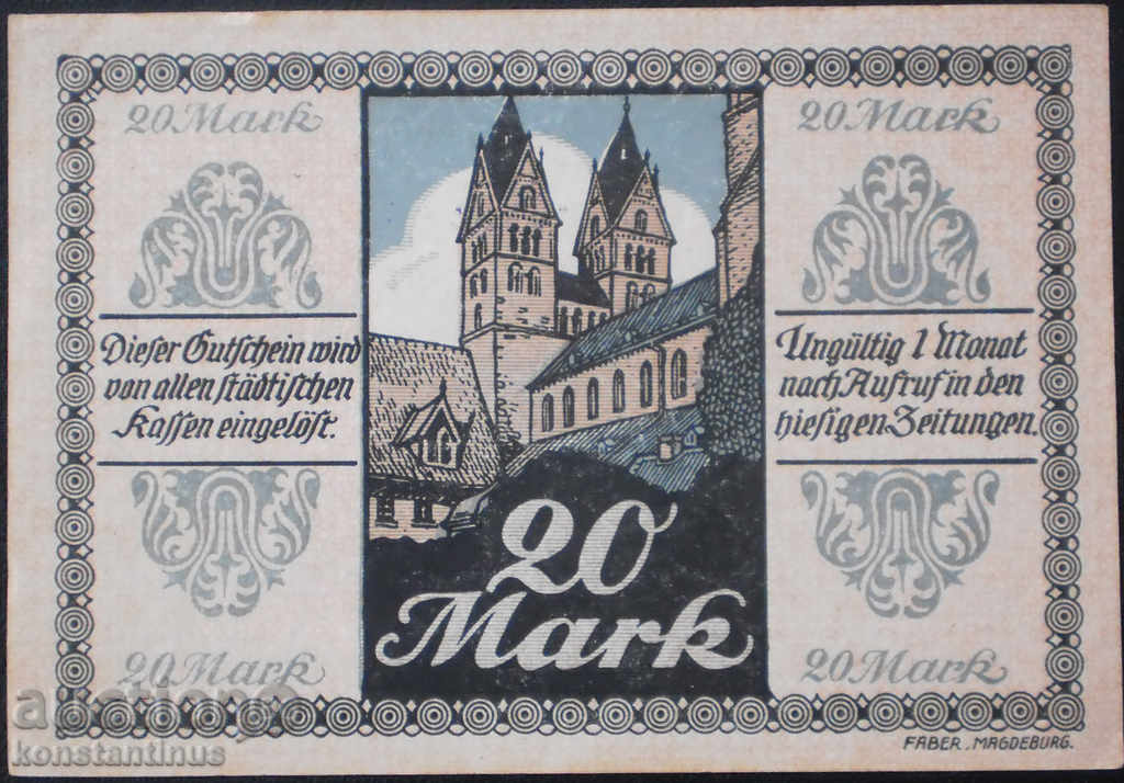 Germania 20 Mark 1918 UNC Rare Varietate cu preț € 7.67 | 15.00 BGN