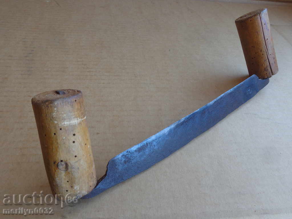 Licitație Vechi din fier forjat lemn instrument RUKAN razatoare Licitație Vechi din fier forjat lemn instrument RUKAN razatoare