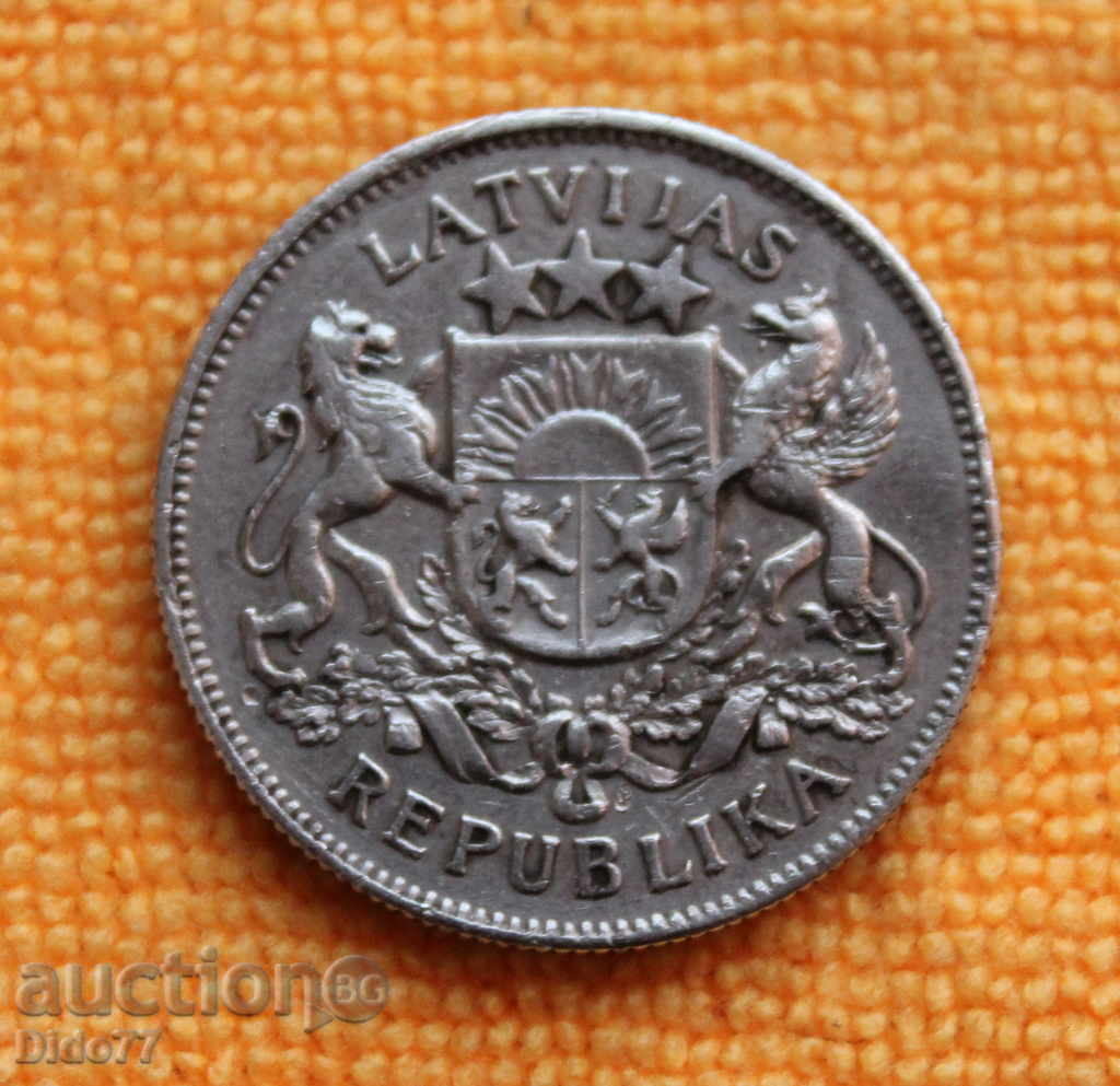 1926 г- 2 лати, Латвия, сребро, ТОП ЦЕНА
