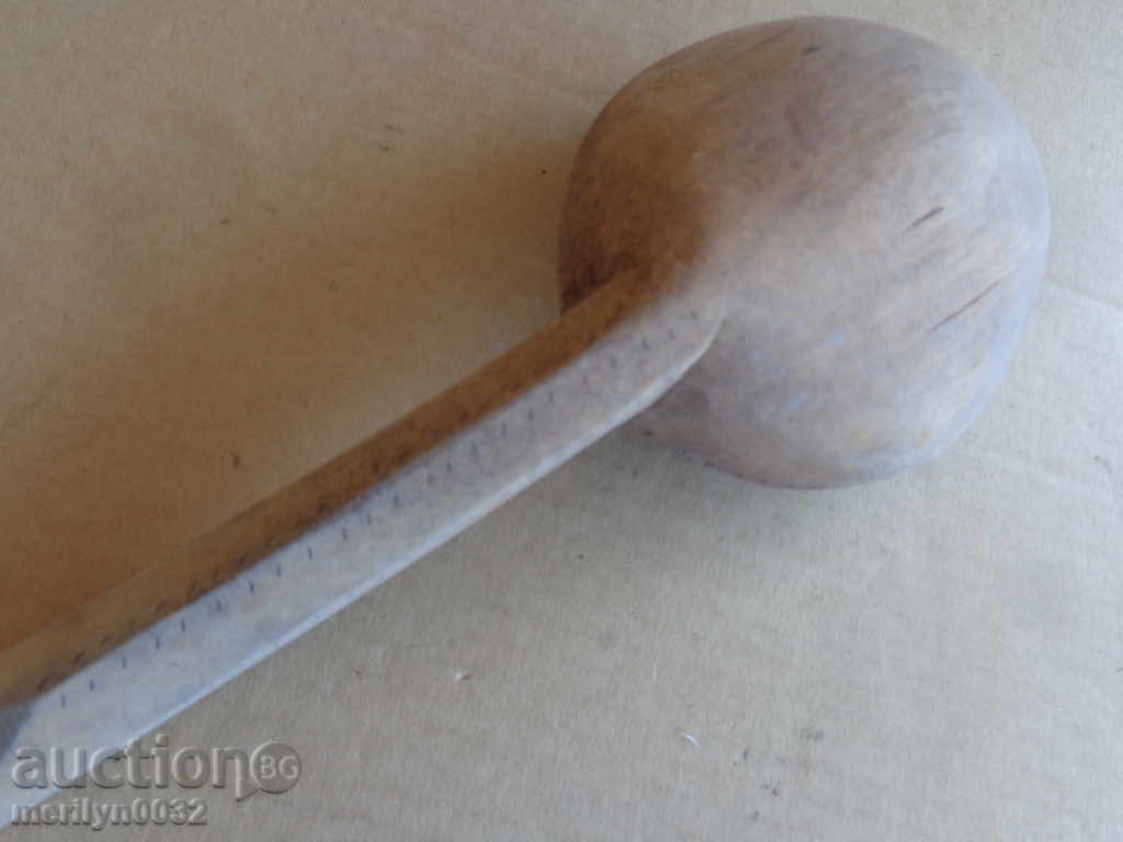 Very old wooden spoon, ladle, wooden - 5
