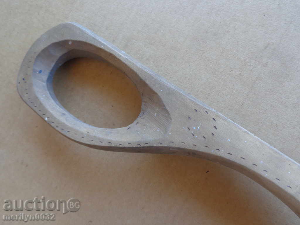 Very old wooden spoon, ladle, wooden - 6