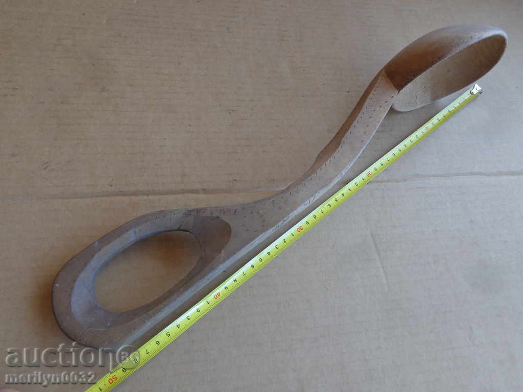 Very old wooden spoon, ladle, wooden - 7