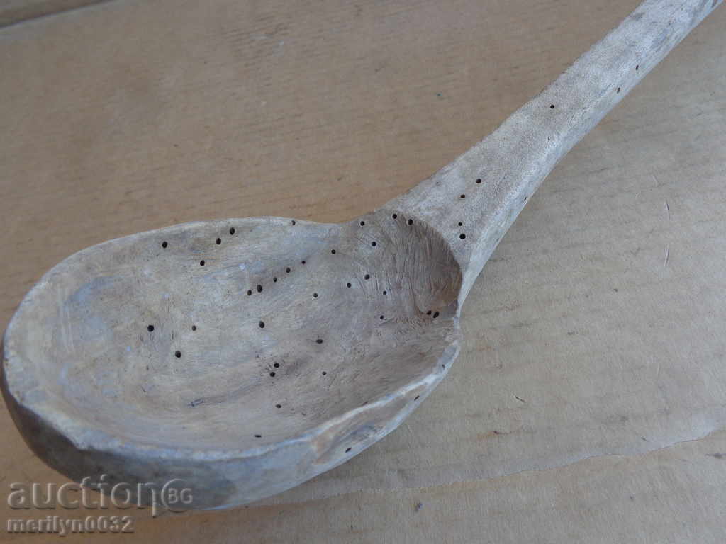 Very old wooden spoon, ladle, wooden - 6 Very old wooden spoon, ladle, wooden - 6