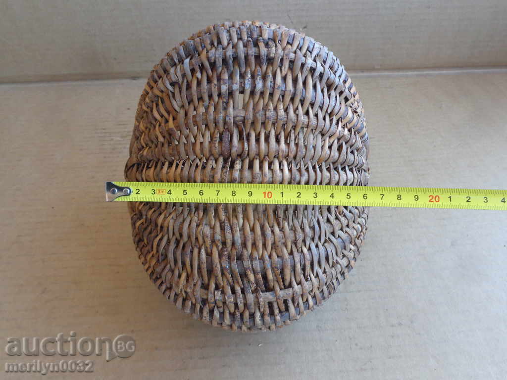Стара плетена кошница, дървения - 7 Стара плетена кошница, дървения - 7