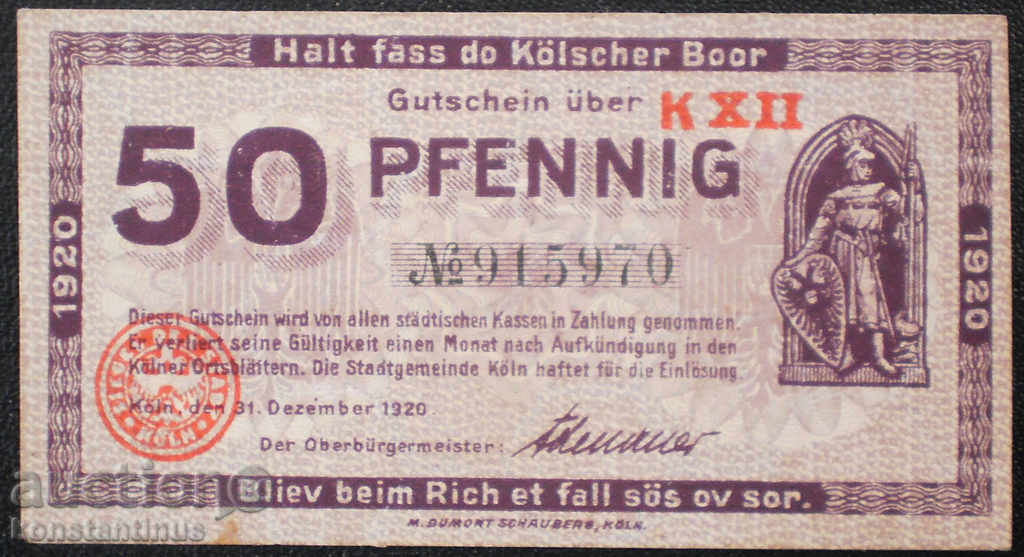 Germany 50 Pfennig 1920 Rare