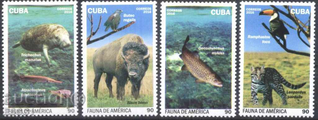 Чисти марки  Фауна от Амерерика  2016  Куба