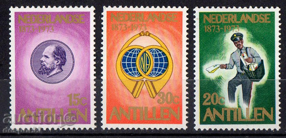 1973. Ολλανδικές Αντίλλες. 100 χρόνια από την πρώτη τοπικό εμπορικό σήμα.