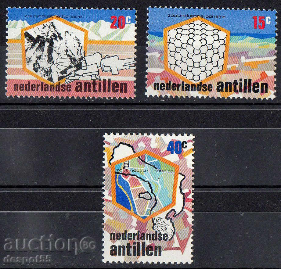 1975. Dutch Antilles. Salt production.