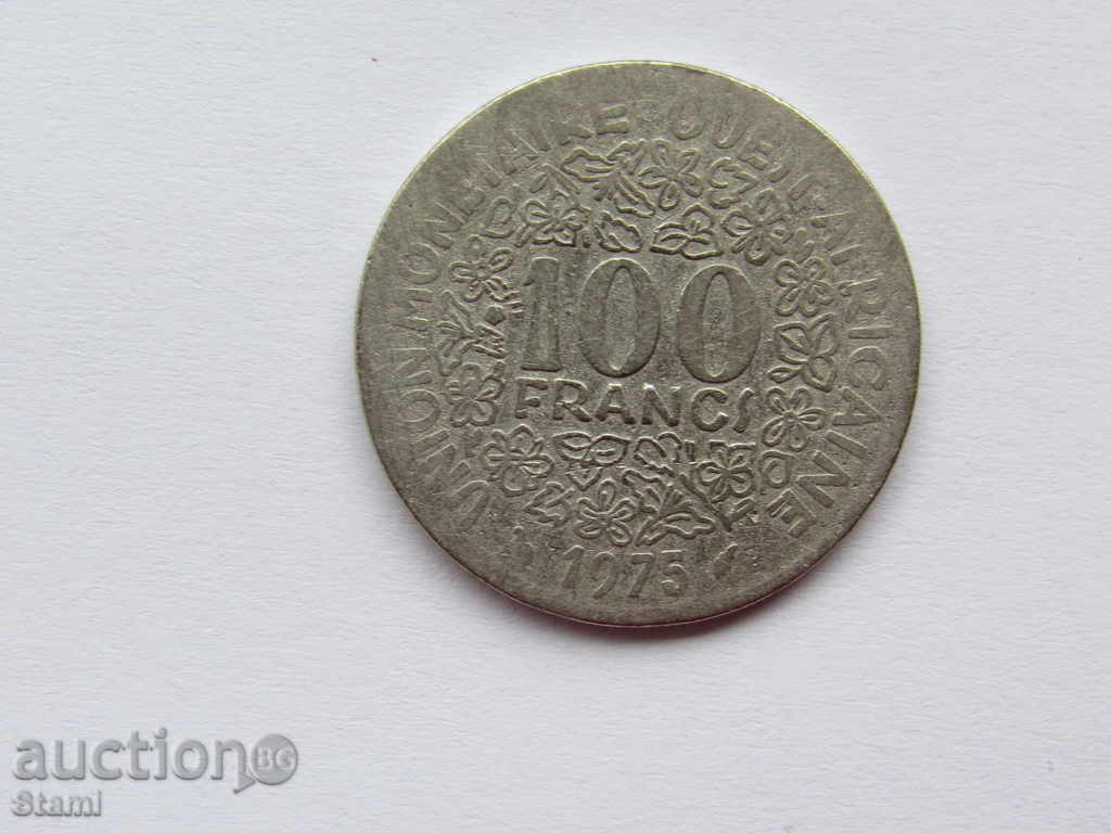 Κρατών της Δυτικής Αφρικής, το Μάλι, 100 φράγκα το 1975, 308 m