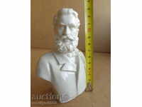 Bust Hristo Botev figure statuette wounded social porcelain NRB