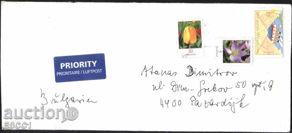 Ταξίδεψα φάκελο με γραμματόσημα Χλωρίδα Λουλούδια από τη Γερμανία