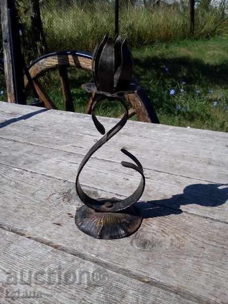 Wrought iron candlestick