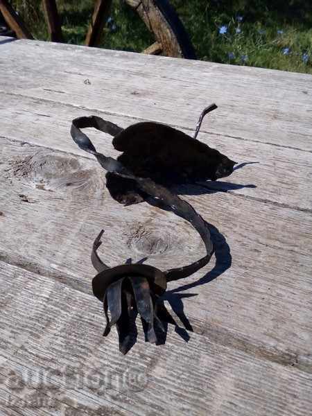 Wrought iron candlestick - 6 Wrought iron candlestick - 6