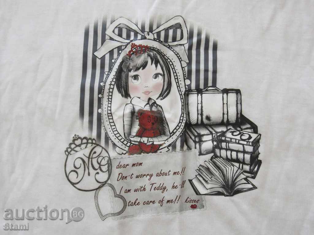 Аукцион Фина бяла трикотажна блуза за момиче размер 140, нова Аукцион Фина бяла трикотажна блуза за момиче размер 140, нова