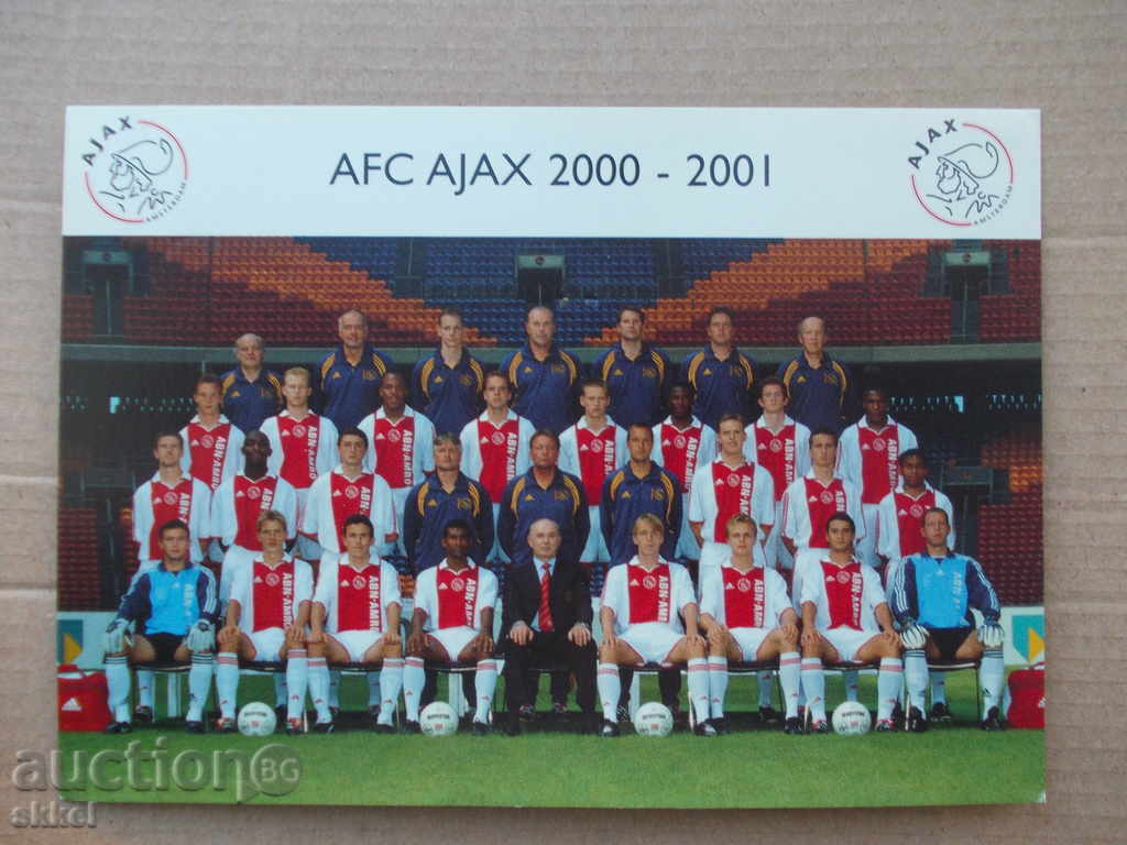 Football card Ajax Amsterdam Netherlands 2000/01