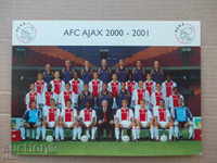 Football card Ajax Amsterdam Netherlands 2000/01