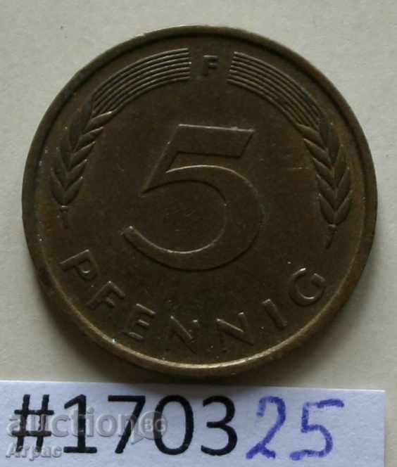 5 pfennig 1976 F -GFR