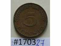 5 pfennig 1971 D -GFR