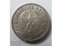 5 марки сребро Германия 1935 A III Райх  сребърна монета №85