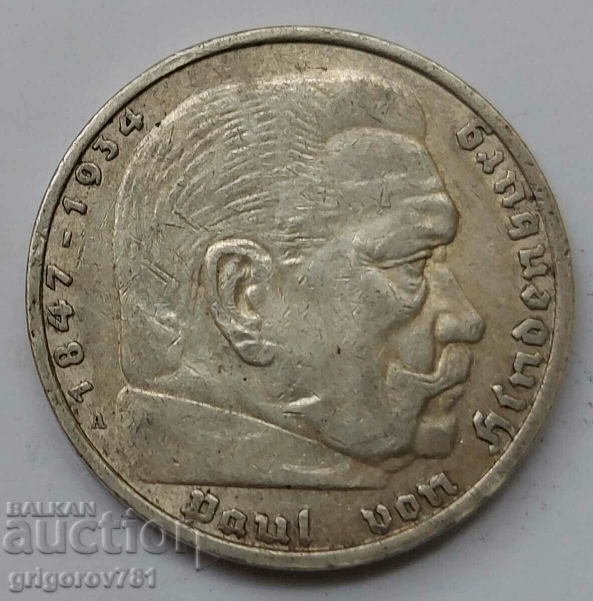 5 Mark Silver Γερμανία 1935 A III Reich Silver Coin #90 με τιμή € 16.87 | 32.99 BGN