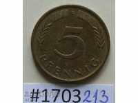 5 pfennig 1987 F -GFR