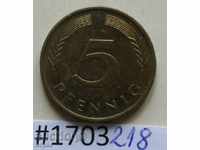 5 pfennig 1990 J -GFR