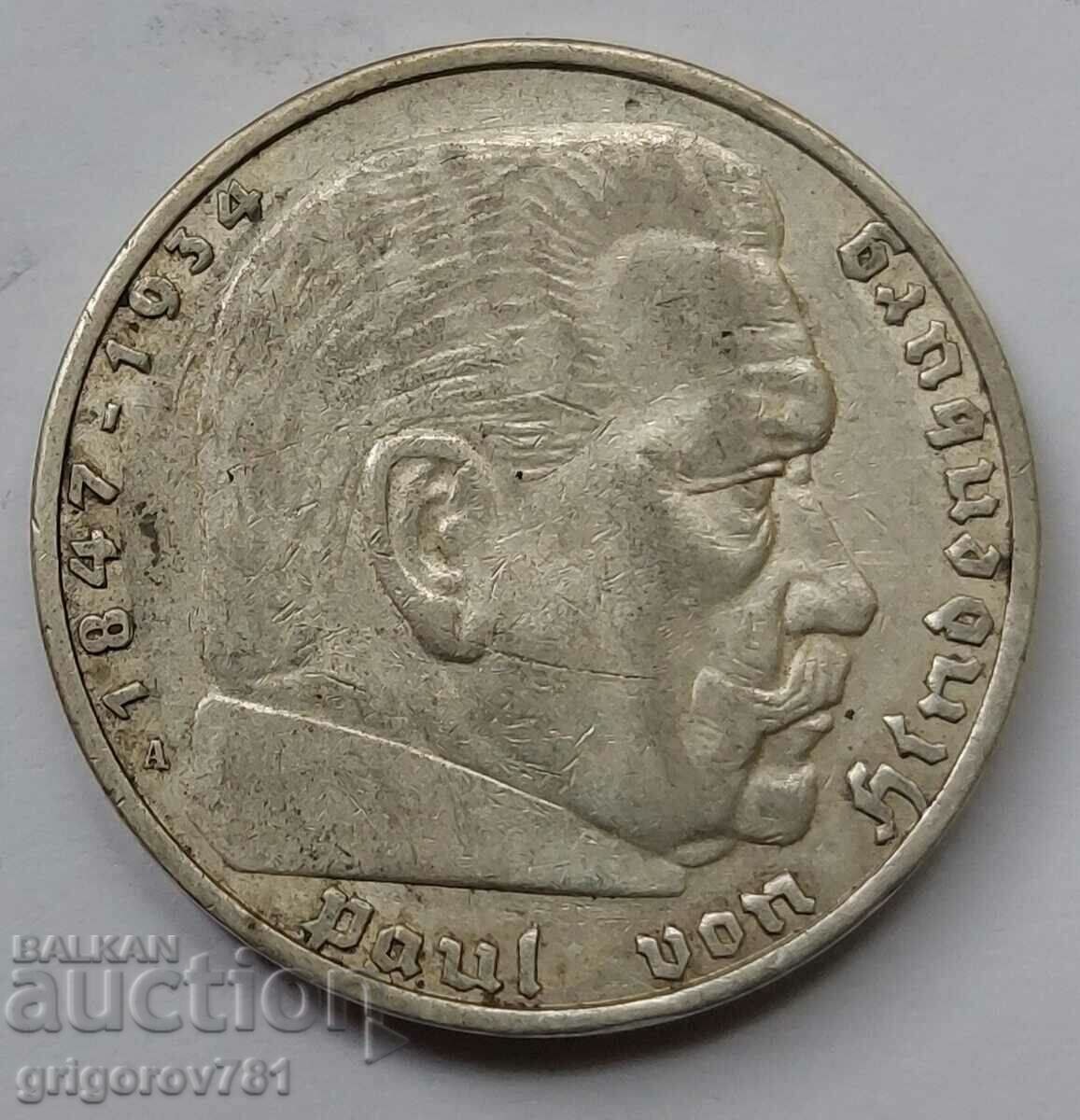 5 Mark Silver Γερμανία 1936 A III Reich Silver Coin #91 με τιμή € 16.87 | 32.99 BGN