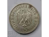 5 марки сребро Германия 1936 A III Райх  сребърна монета №91