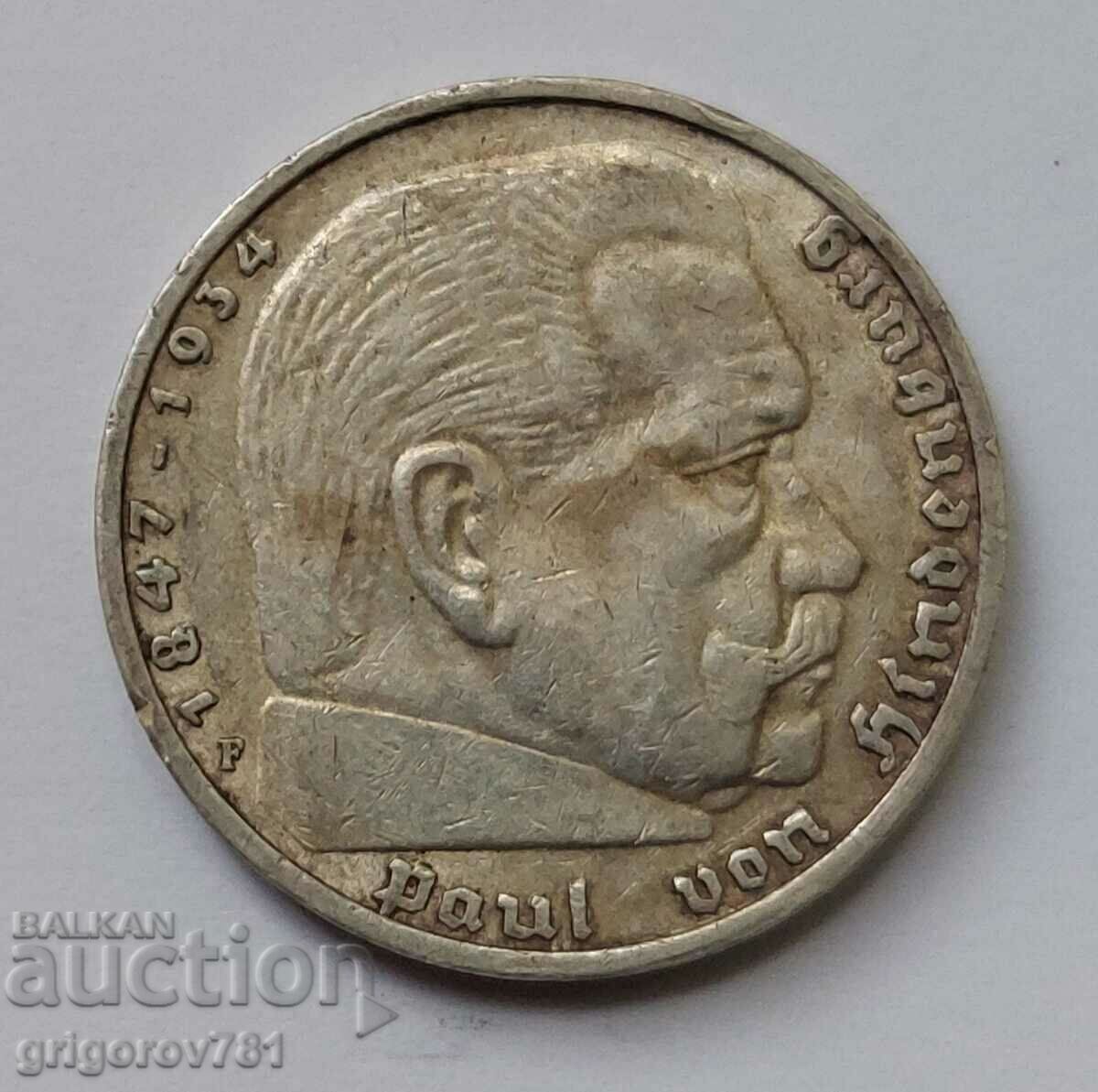 5 Mark Silver Γερμανία 1936 F III Ασημένιο νόμισμα Ράιχ #93 με τιμή € 16.87 | 32.99 BGN