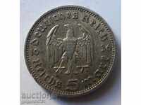 5 timbre de argint Germania 1936 D III Moneda de argint Reich №95