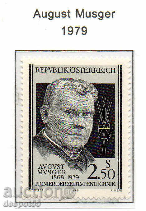 1979. Austria. August Musger (1868-1929), un fizician.