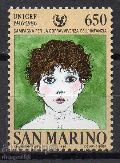 1986 San Marino. '40 UNICEF.