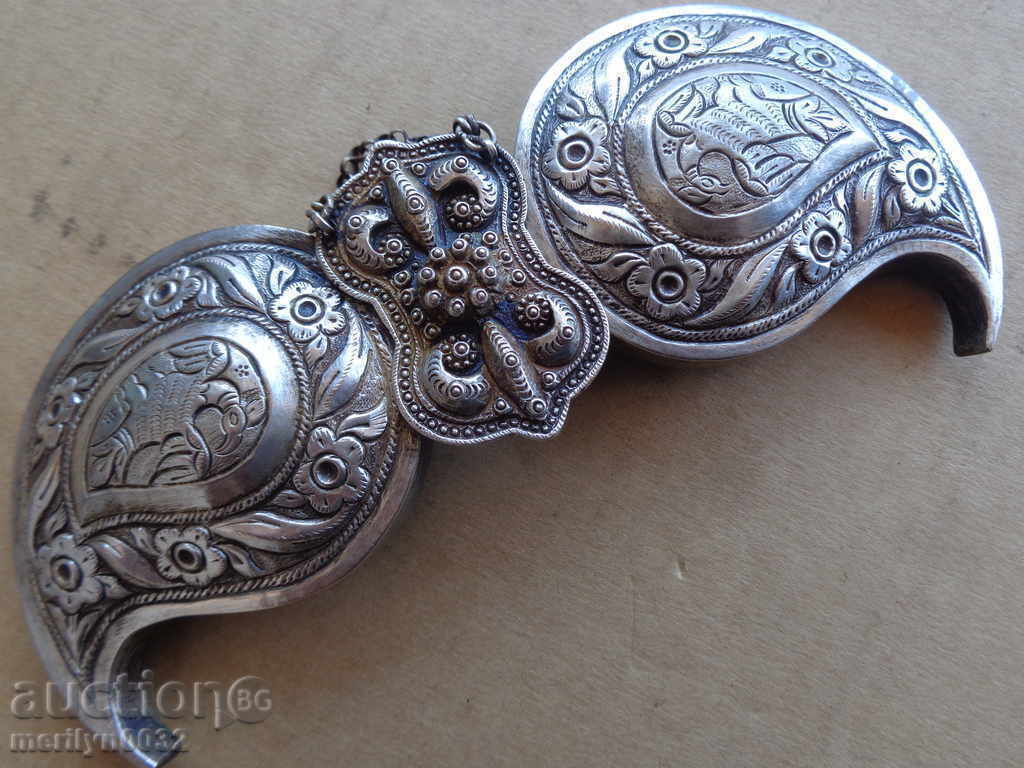 Silver renaissance pafta 18 cm pafta, buckle, worn belt with price 1189.00 BGN | € 607.93