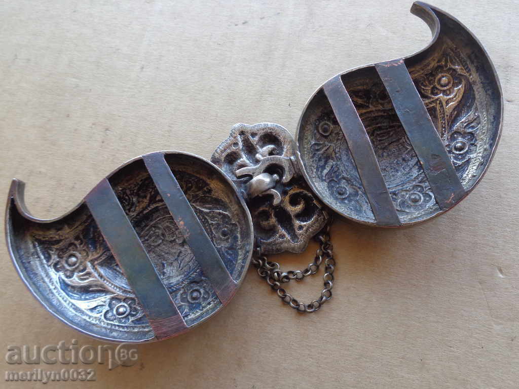 Auction  Silver renaissance pafta 18 cm pafta, buckle, worn belt
