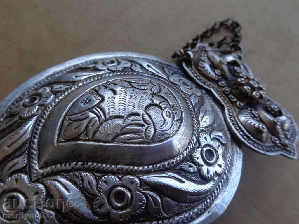 Silver renaissance pafta 18 cm pafta, buckle, worn belt - 7