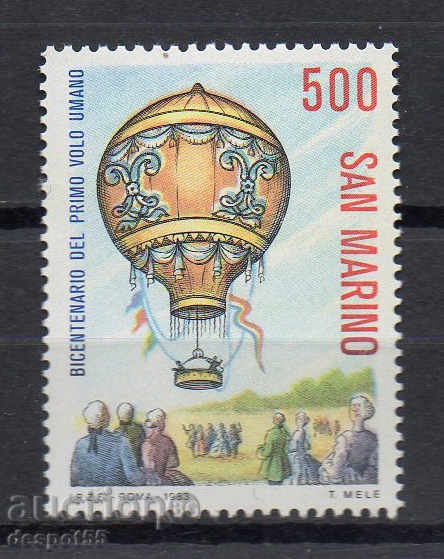 1983. San Marino. 200 years of the first balloon flight.