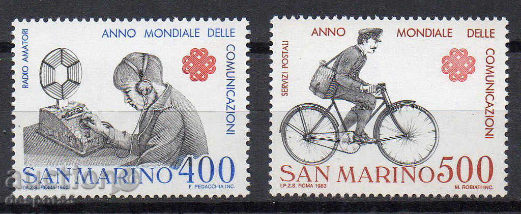 1983. Сан Марино. Световна година на комуникациите.