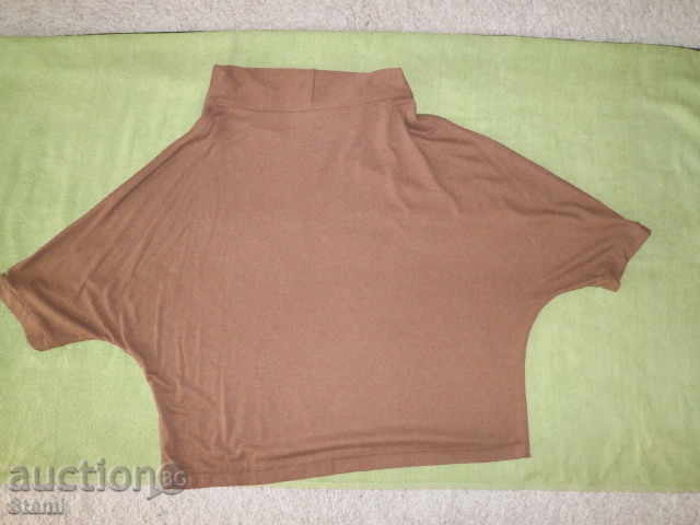 Bluza de damă efectivă cu aplicație, culoare ciocolată, mărimea M - 7