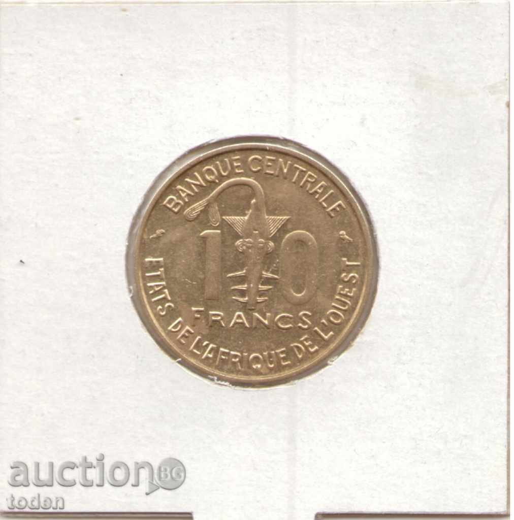 Delivery of ++ Western Africa (BCEAO) -10 Francs-1966-KM # 1a ++ Delivery of ++ Western Africa (BCEAO) -10 Francs-1966-KM # 1a ++