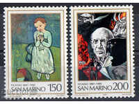 1981. San Marino. Pablo Picasso (1881-1973), artist.