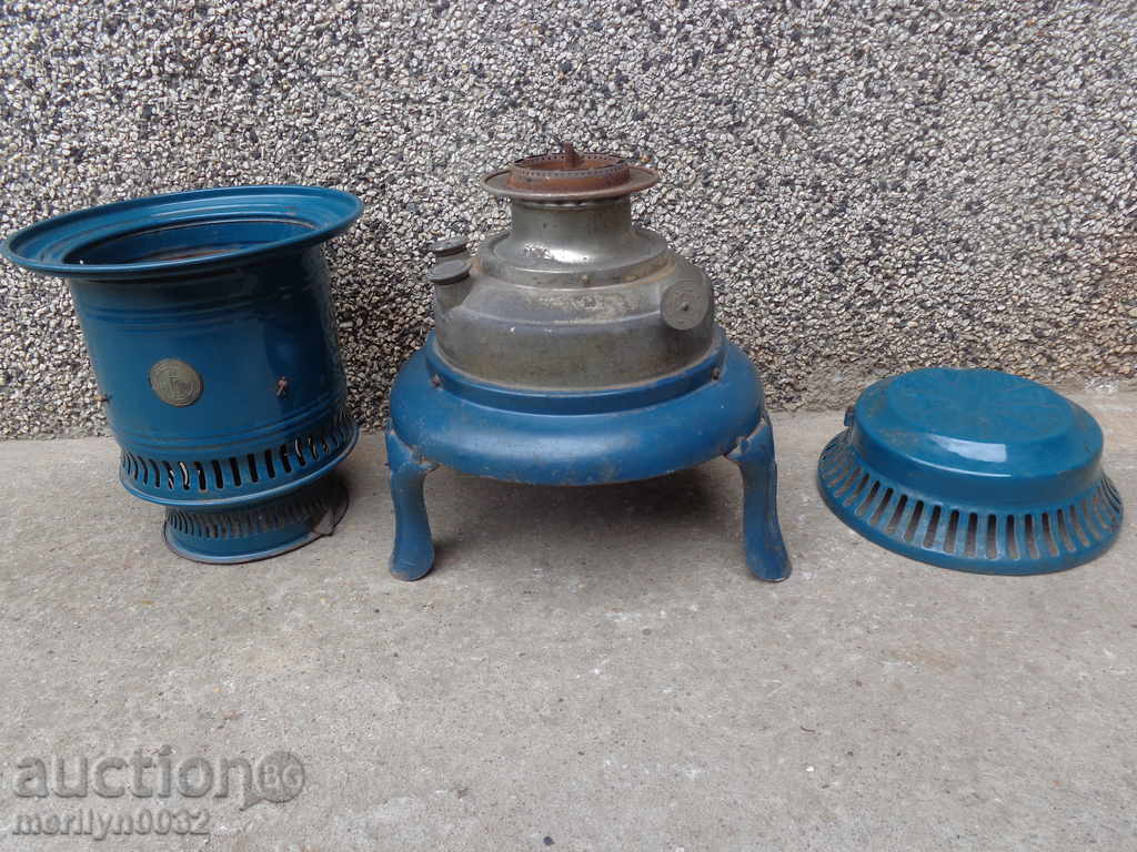 Old gas stove enamel lamp kumbe, tuch, fireplace - 6