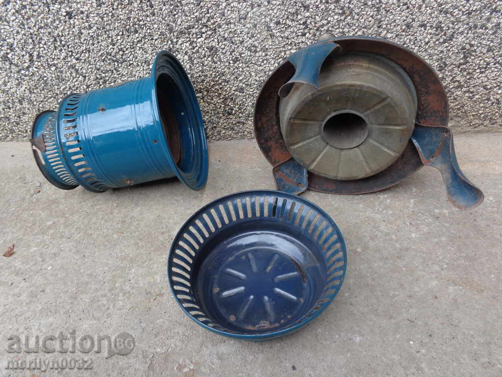 Old gas stove enamel lamp kumbe, tuch, fireplace - 7