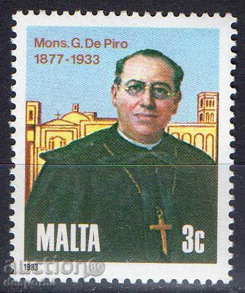 1983. Малта. 50 г. от смъртта на Монсеньор Джузепе де Пиро.