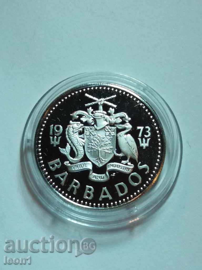 25 цента 1973  Барбадос PROOF