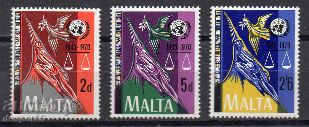 1970. Малта. 25 г. ООН.
