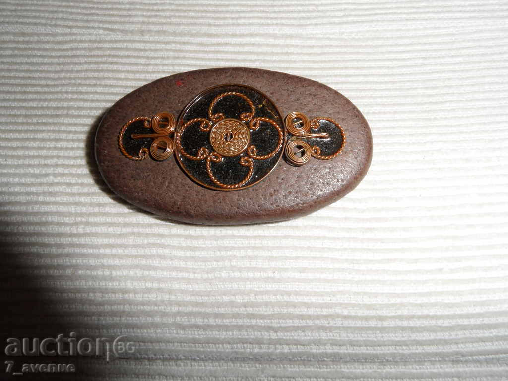 Auction BROWSE - leather and metal, very beautiful 60/35 mm Auction BROWSE - leather and metal, very beautiful 60/35 mm