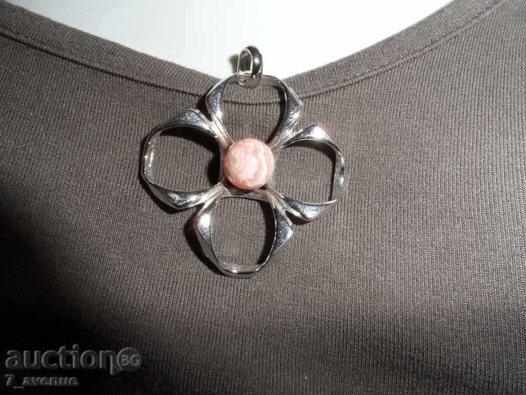 VISULKA, very beautiful, with rhodochrosite 43/43 mm with price 6.99 BGN | € 3.57