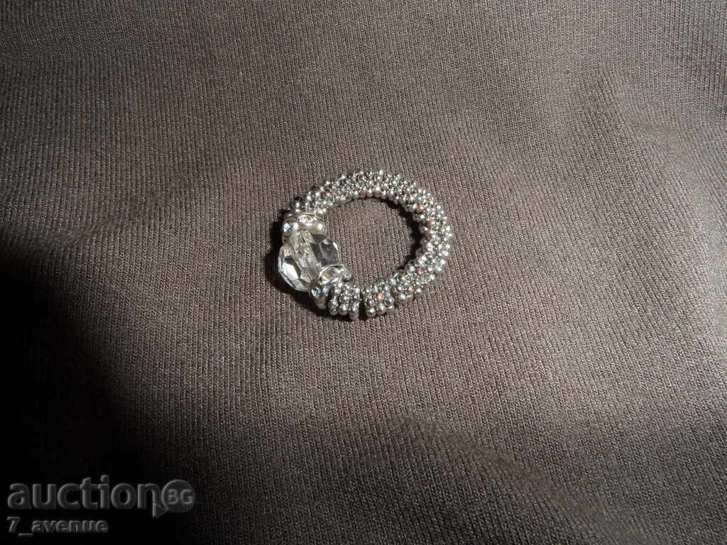 RING very beautiful, with stone 8 mm, elastic