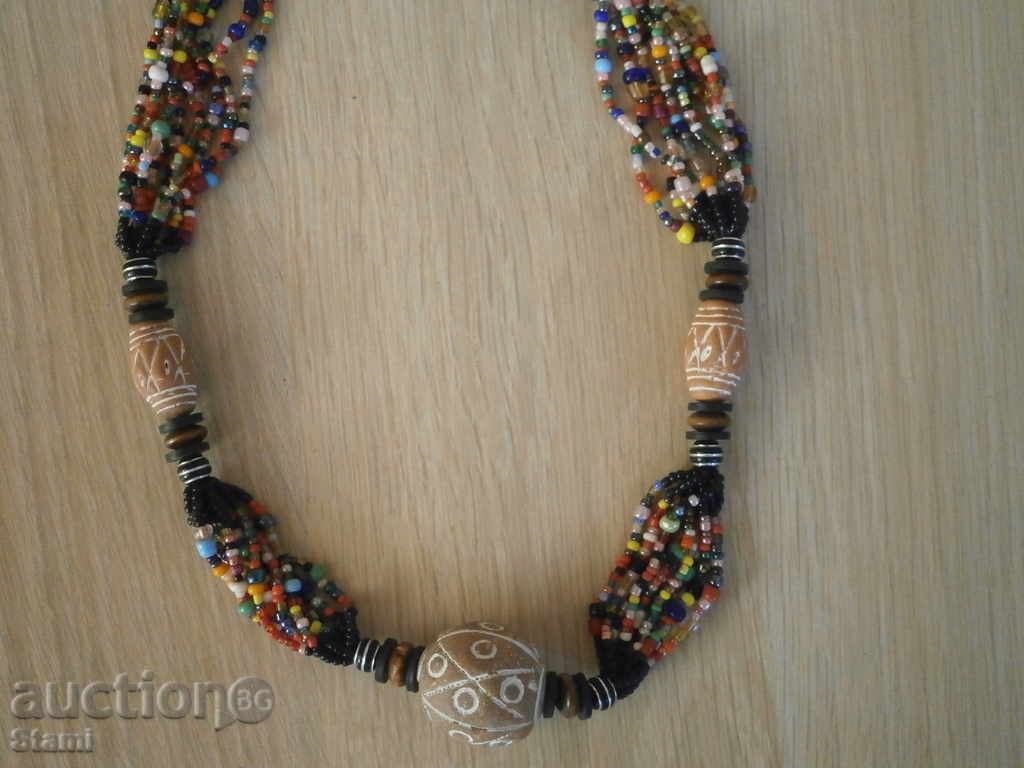 Delivery of Traditional African necklace - a combination of sand beads Delivery of Traditional African necklace - a combination of sand beads