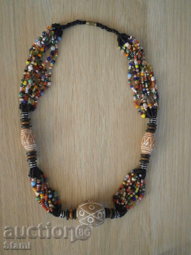 Traditional African necklace - a combination of sand beads - 7 Traditional African necklace - a combination of sand beads - 7